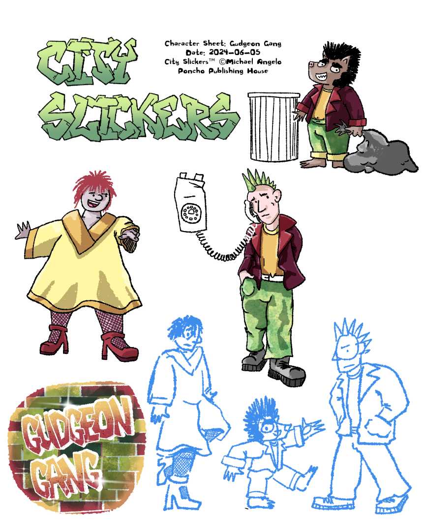 Character sheet of Gudgeon Gang.