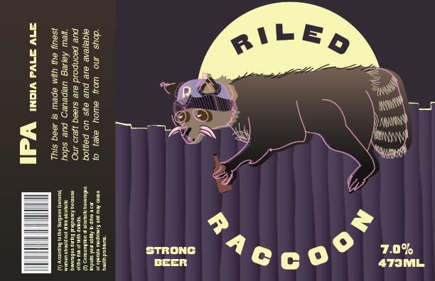 Michaelangelo beer can label.