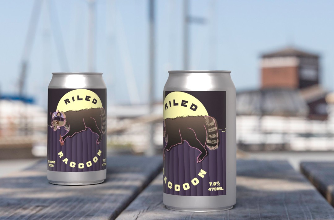 Michaelangelo beer can label mock-up.