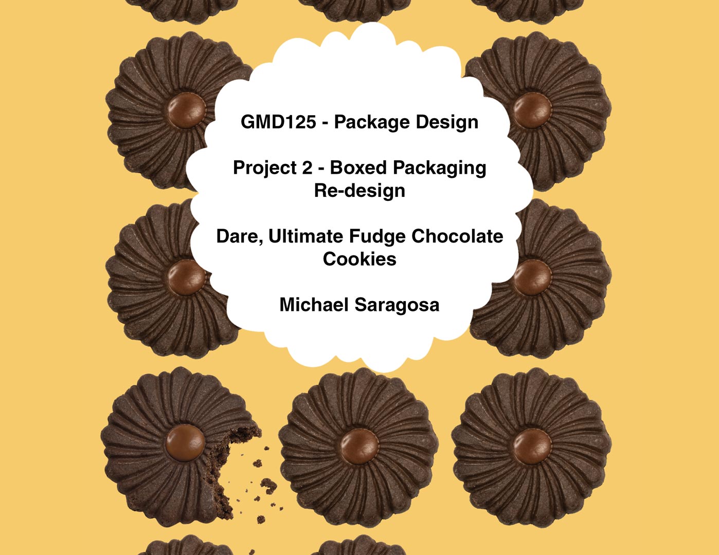 Cover page of Supreme Cookies packaging design.